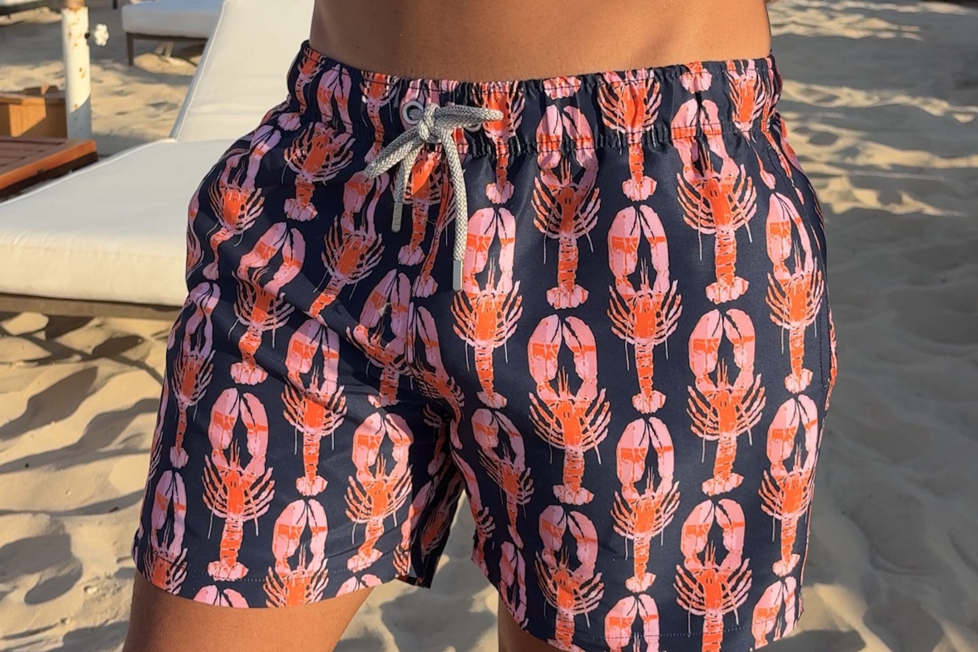 Navy Lobster Swim Shorts