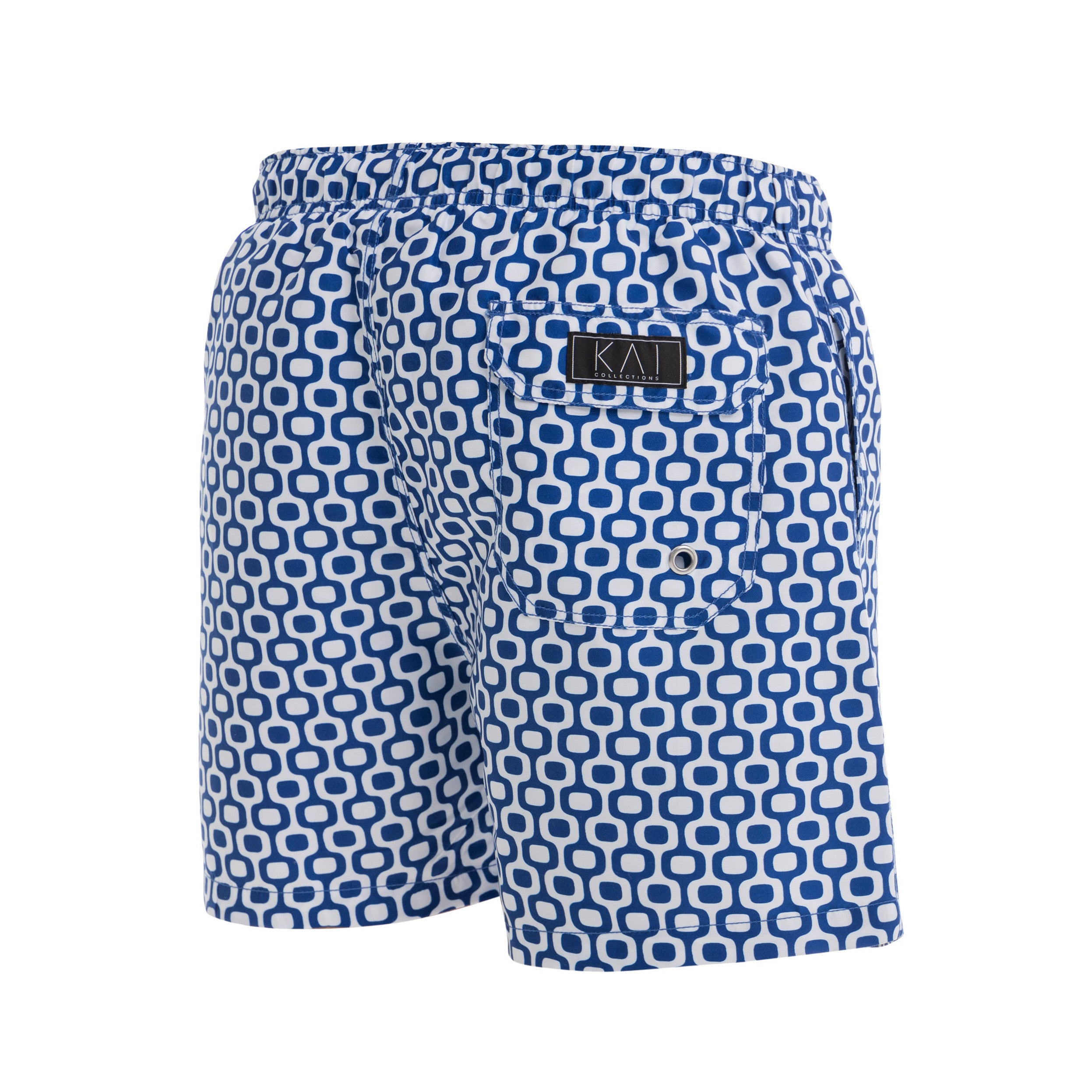 Navy Geometric Swim Shorts Navy Geometric Swim Shorts