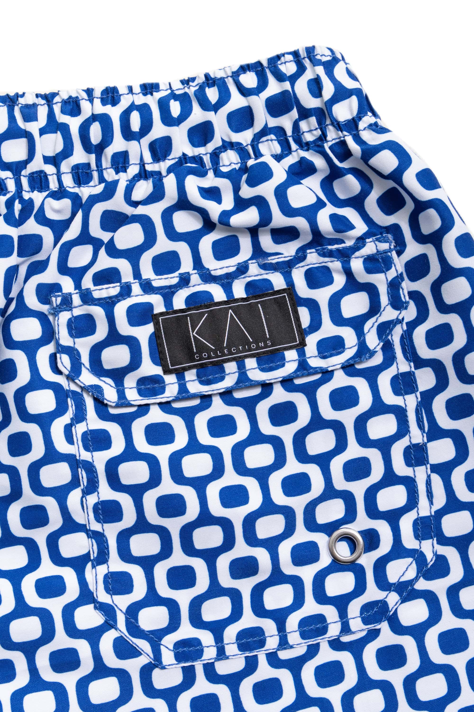 Navy Geometric Swim Shorts Navy Geometric Swim Shorts
