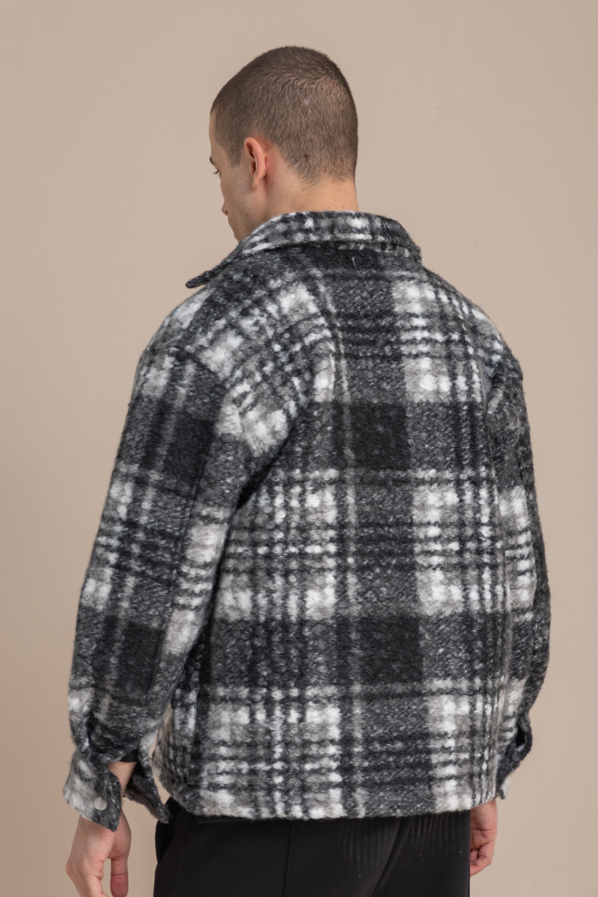 Black Plaid Sherpa Jacket Black Plaid Sherpa Jacket