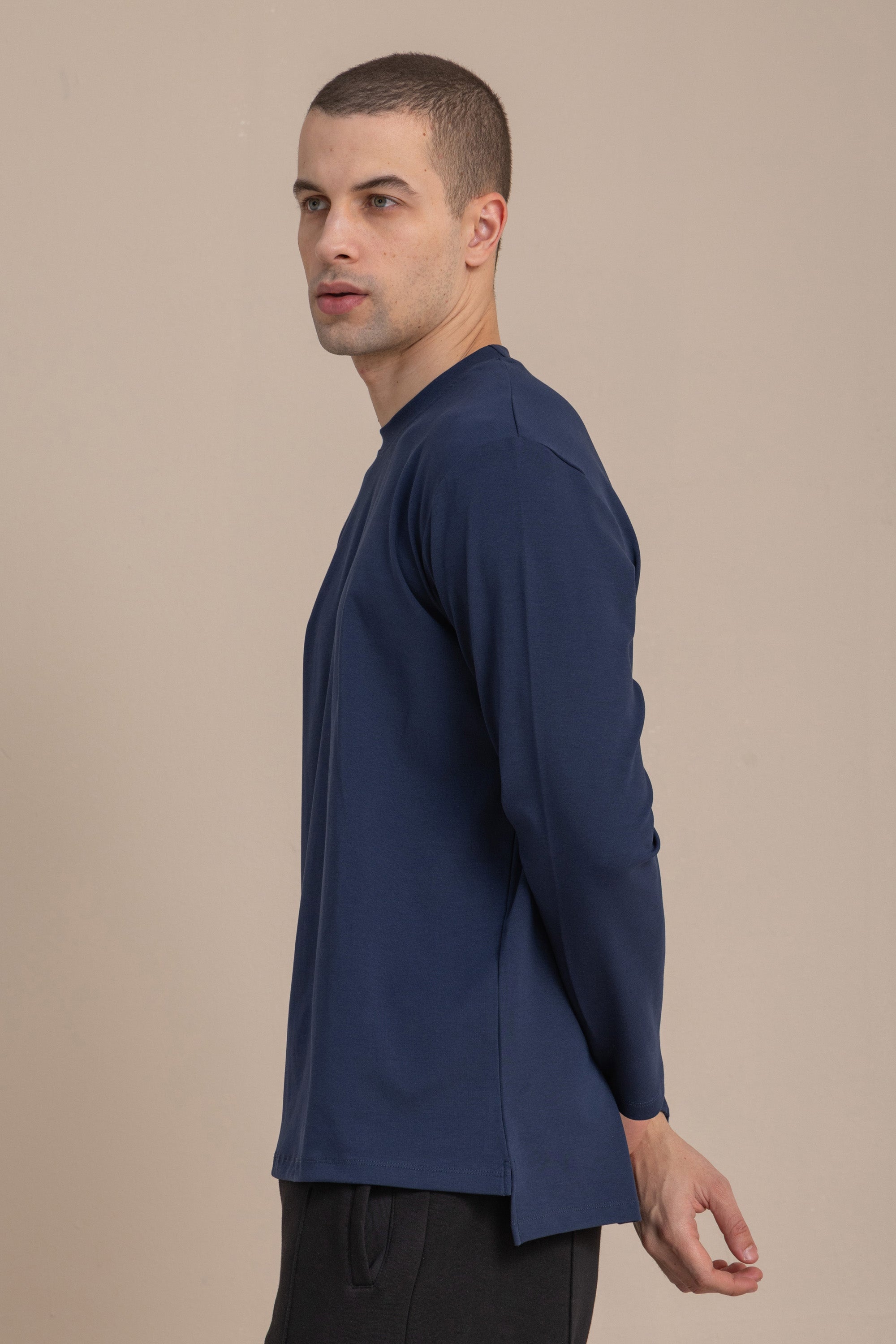 Navy Long Sleeve Premium T-shirt