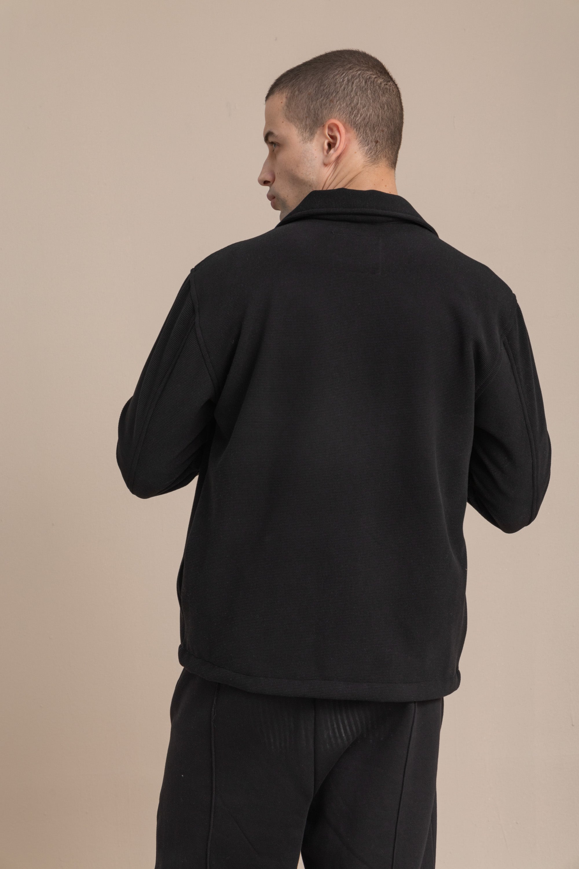 Black Textured Over Shirt Black Textured Over Shirt