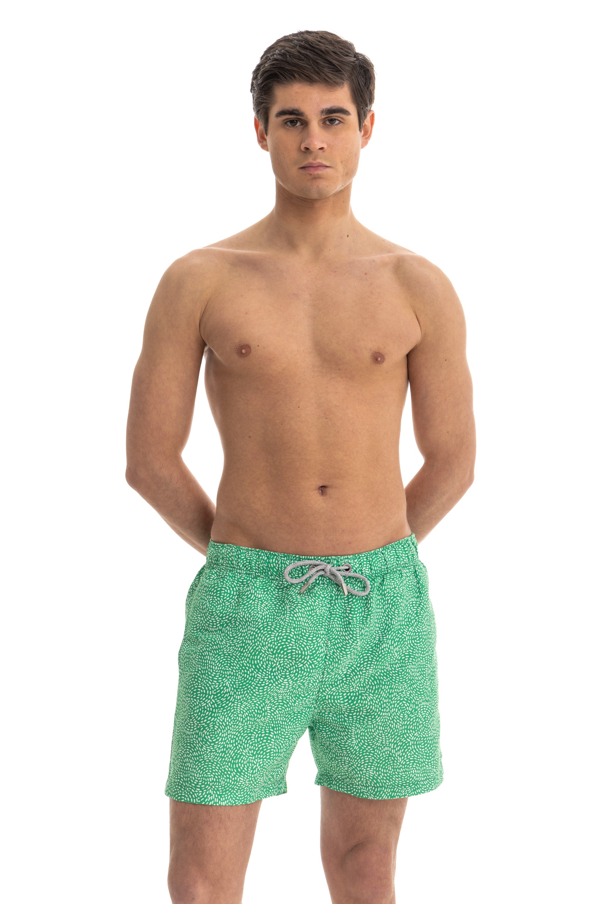Green Spiral Swim Shorts Green Spiral Swim Shorts