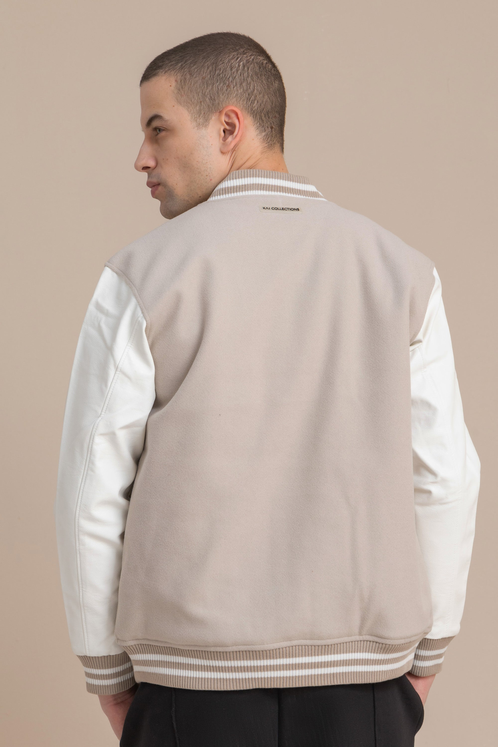 Beige Varsity Jacket Beige Varsity Jacket