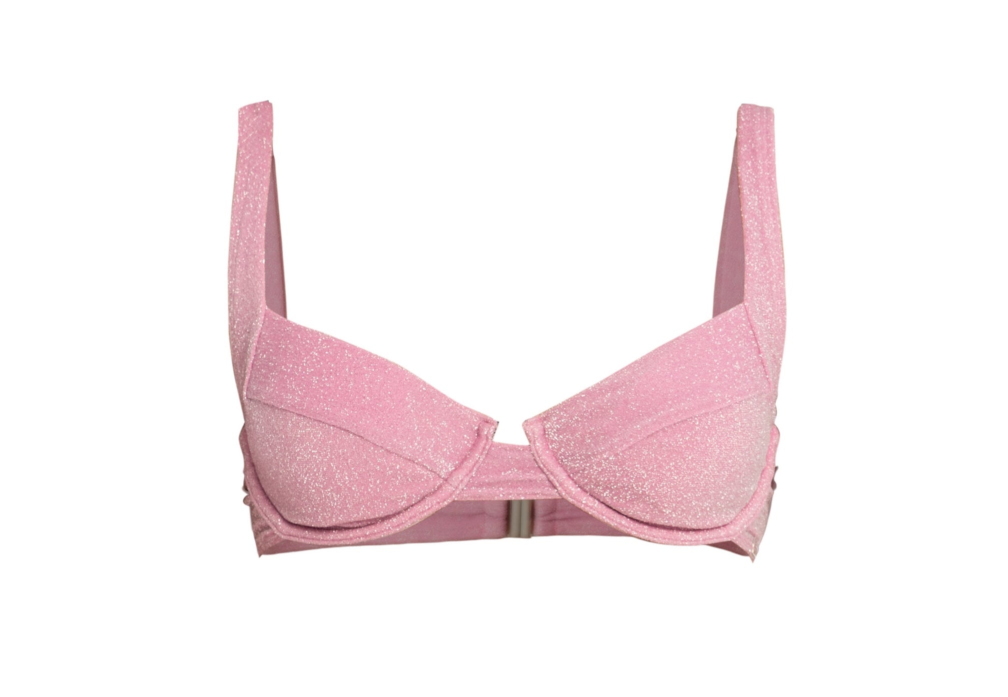 Pink Sparkle Maui Bikini Top