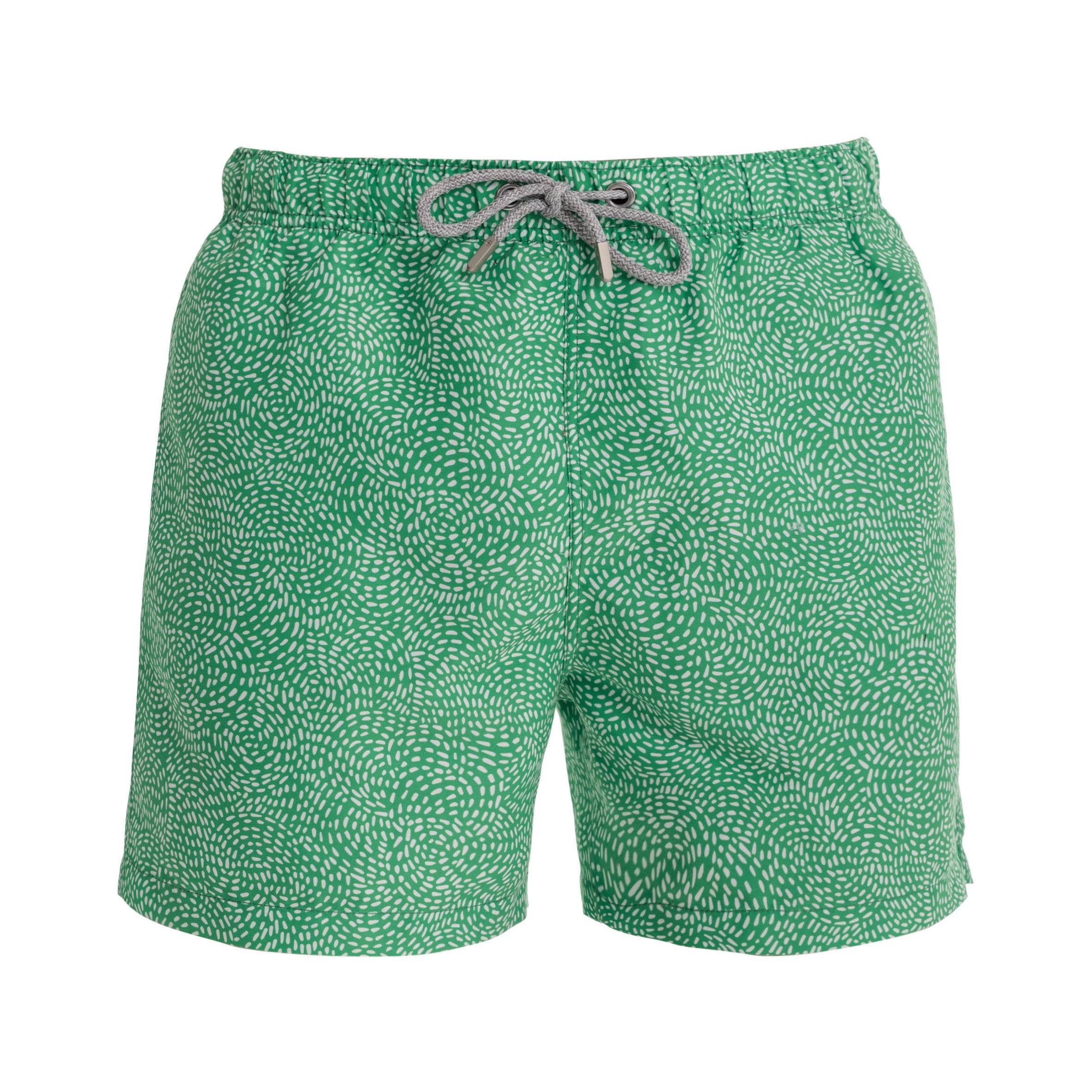Green Spiral Swim Shorts