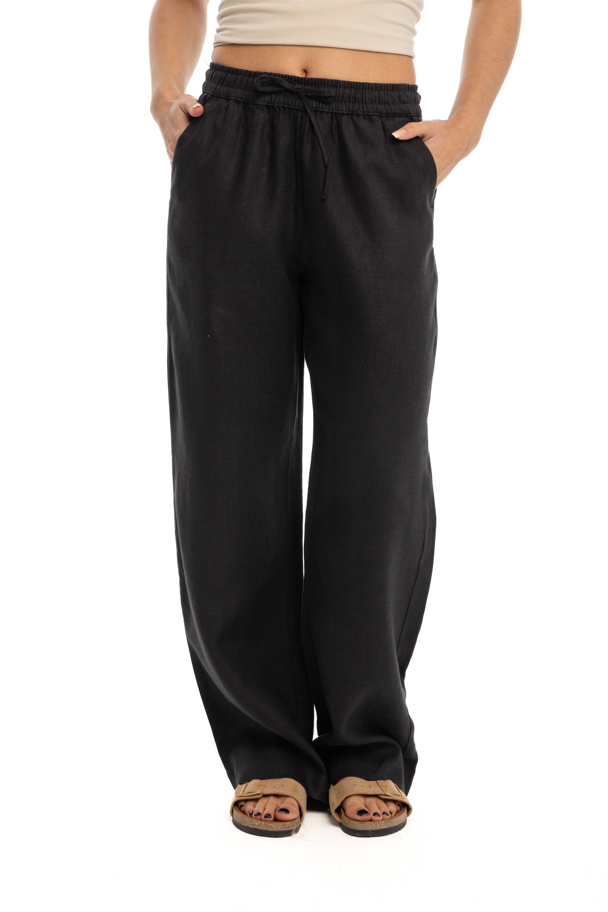 Women's Black Linen Pants
