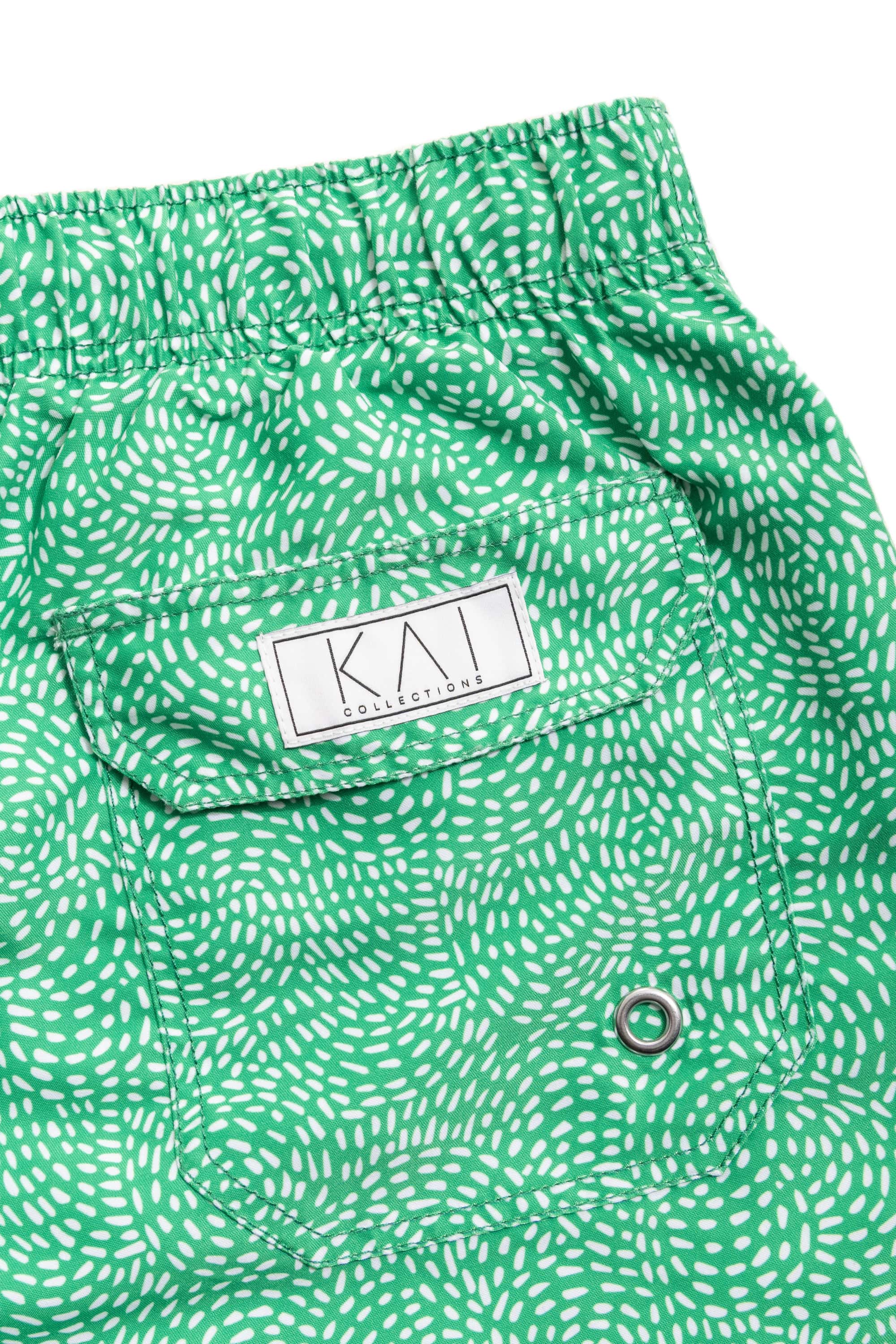 Green Spiral Swim Shorts Green Spiral Swim Shorts