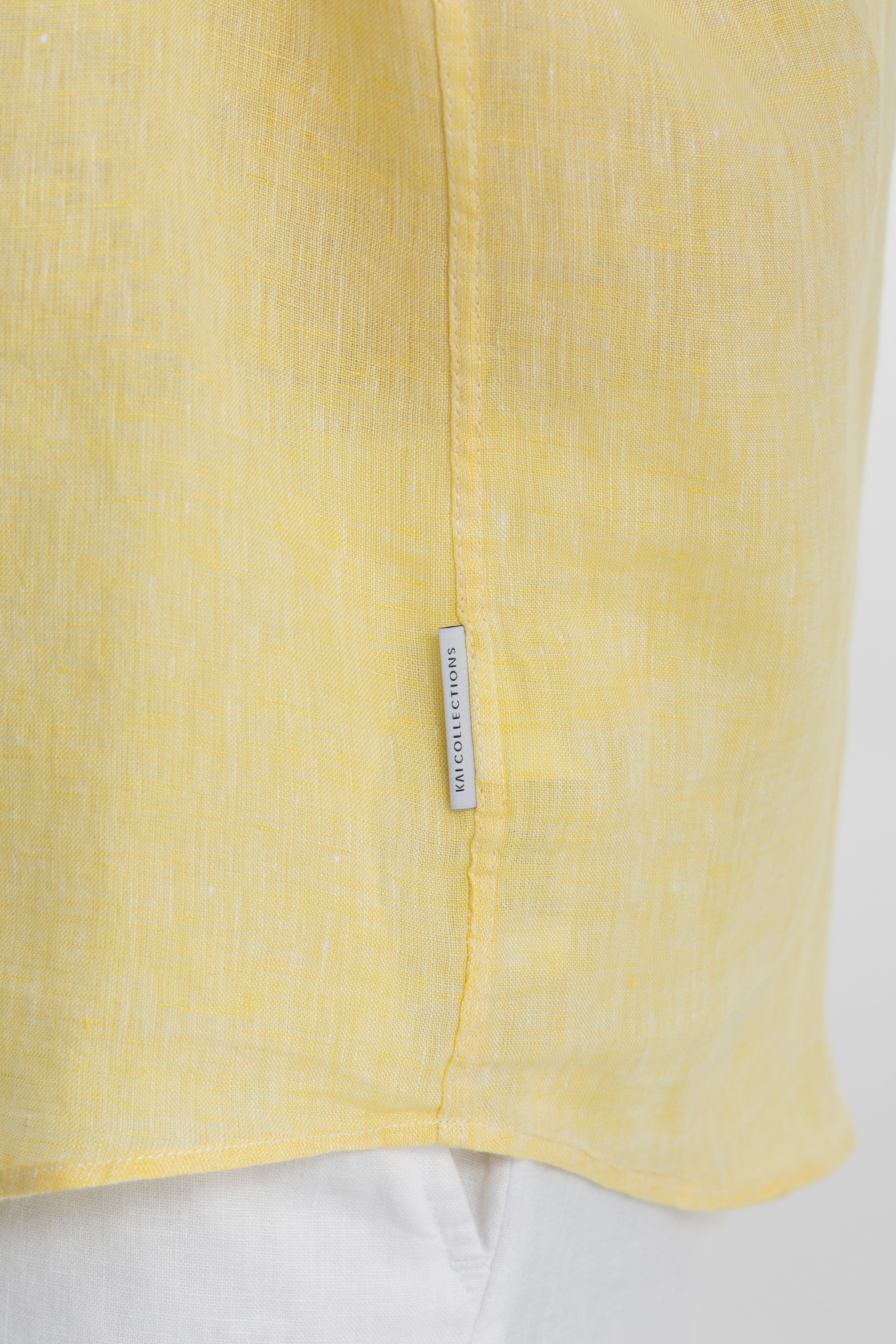 Men`s Yellow Linen Shirt