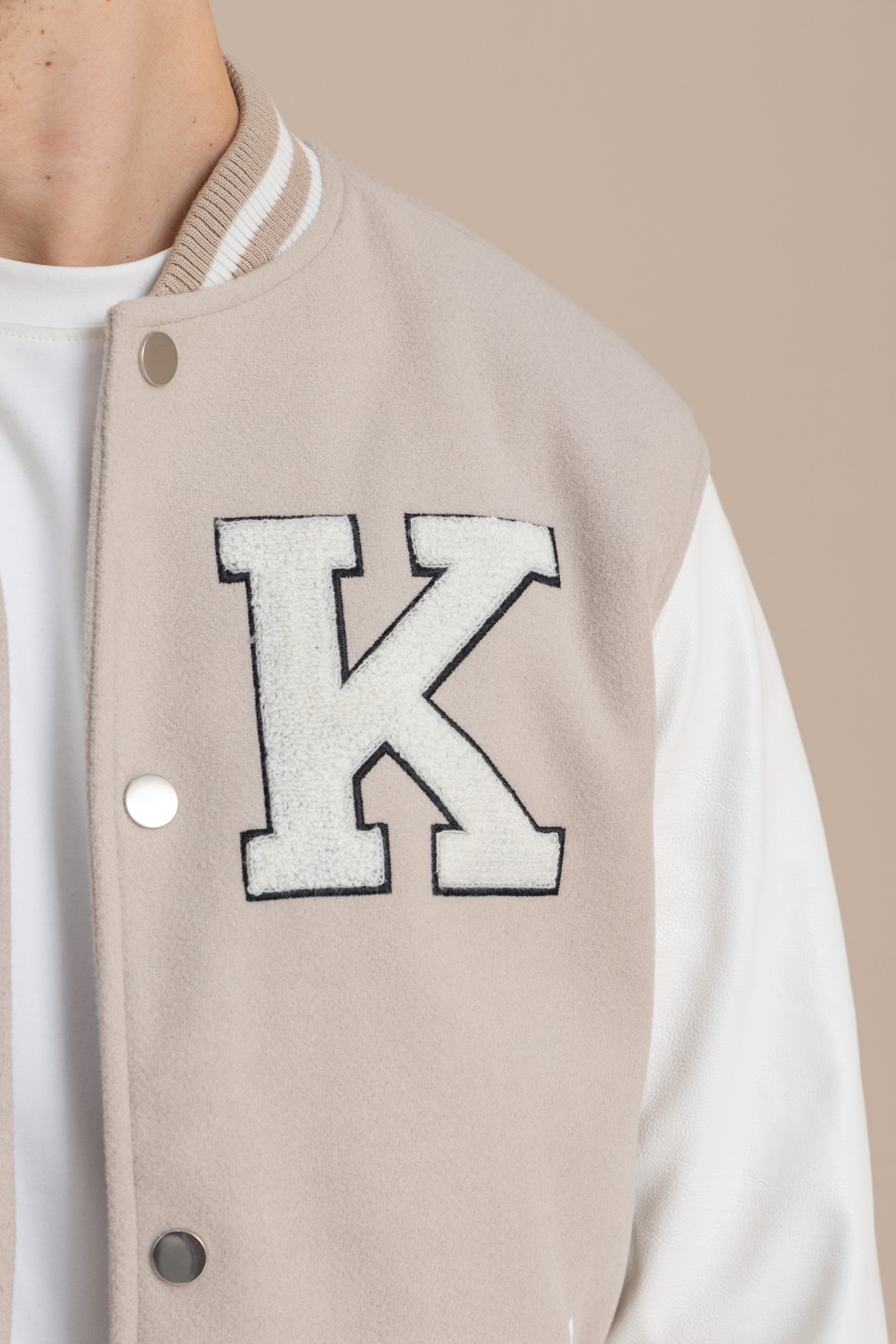 Beige Varsity Jacket Beige Varsity Jacket