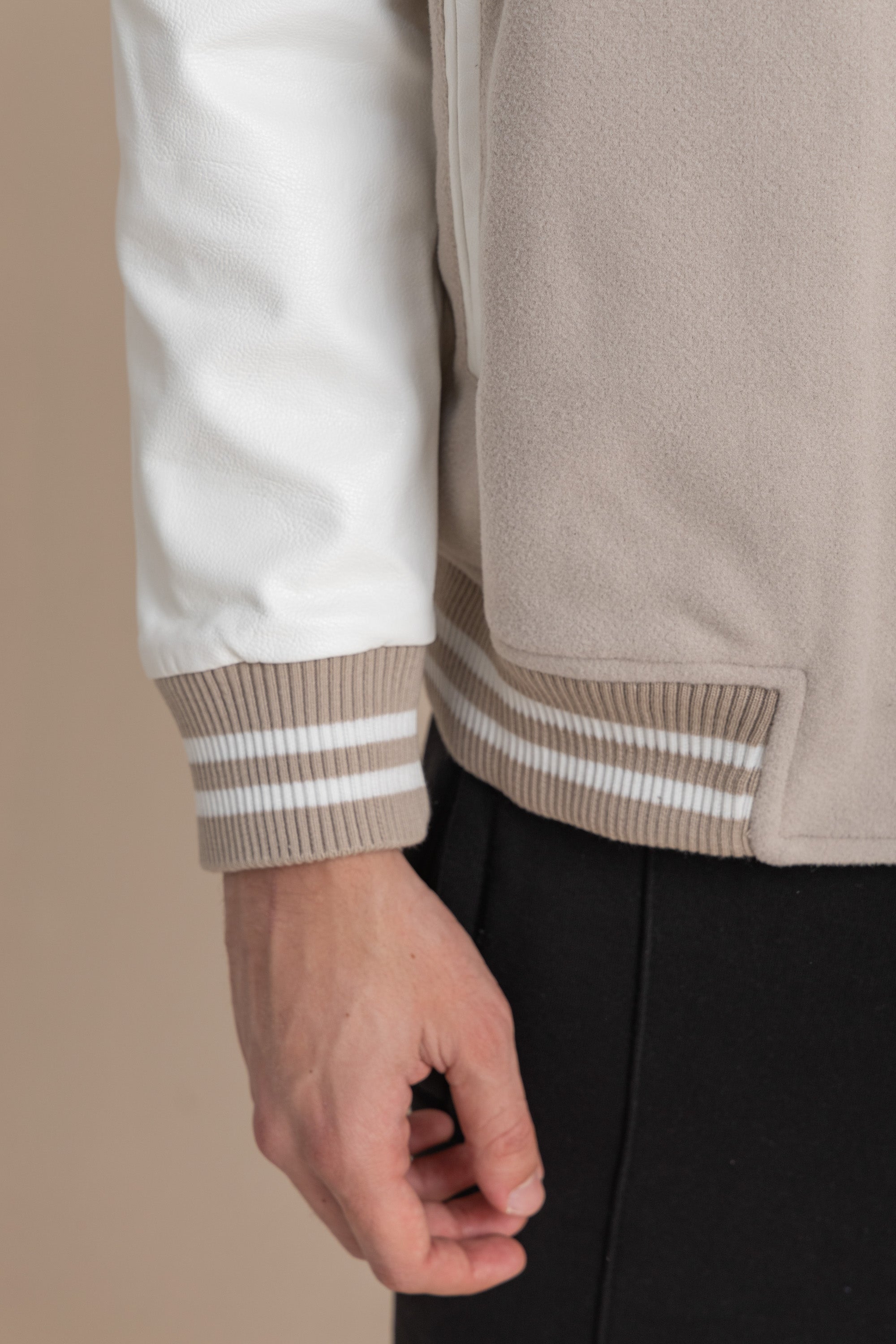 Beige Varsity Jacket Beige Varsity Jacket