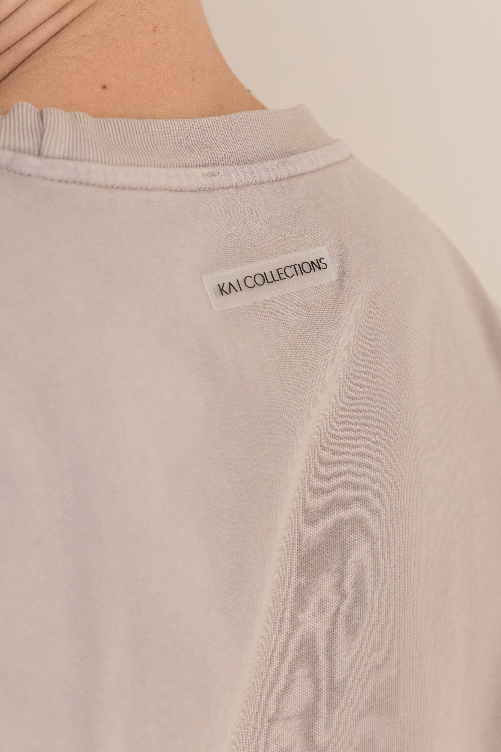 Beige Acid Wash Long Sleeve T-Shirt Beige Acid Wash Long Sleeve T-Shirt
