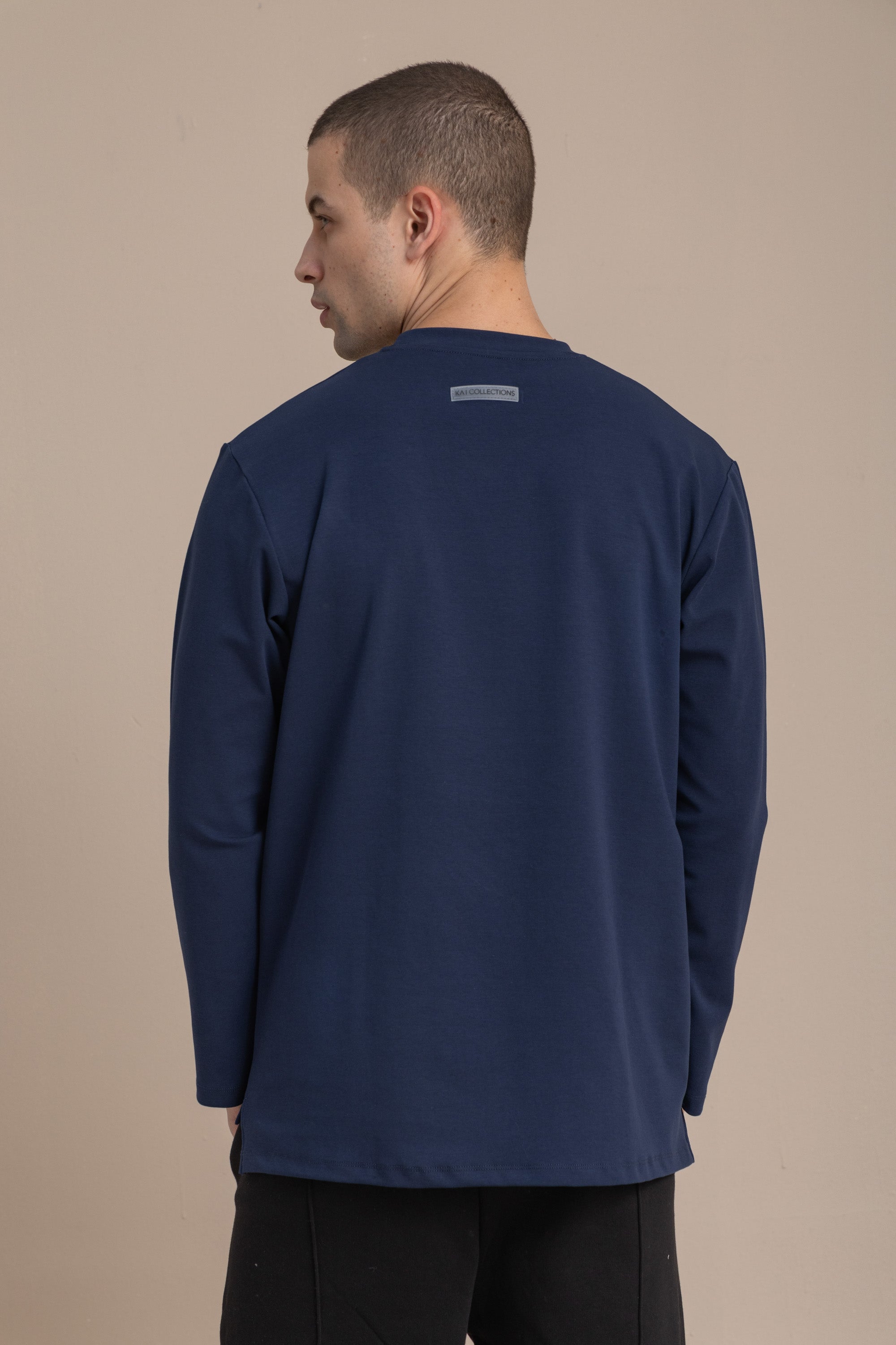Navy Long Sleeve Premium T-shirt