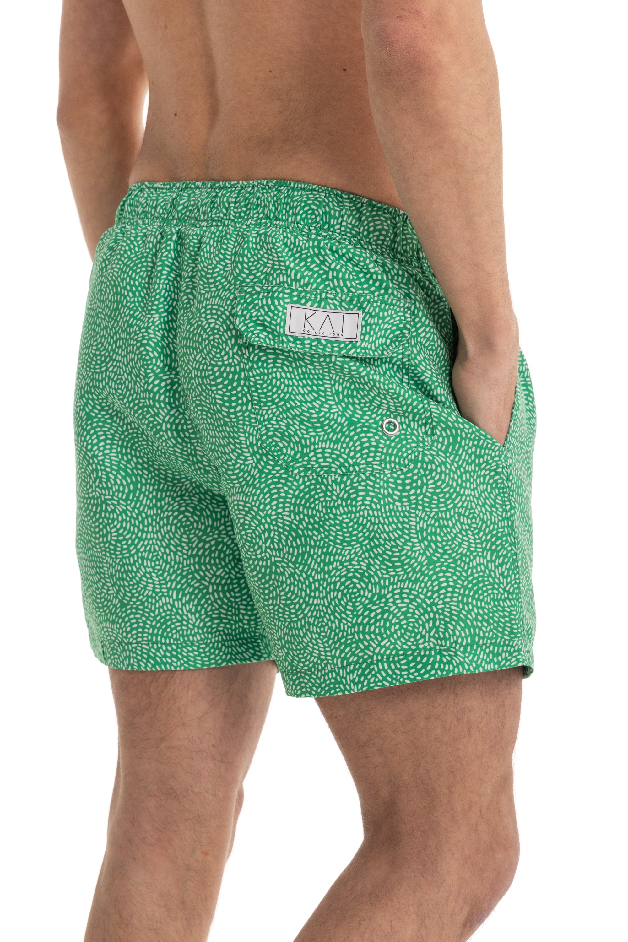 Green Spiral Swim Shorts Green Spiral Swim Shorts
