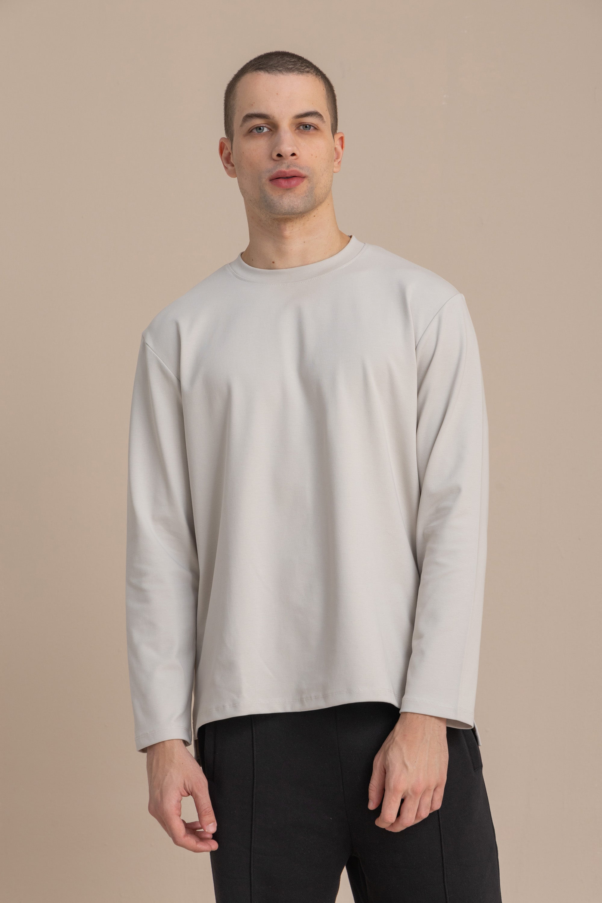 Grey Long Sleeve Premium T-Shirt