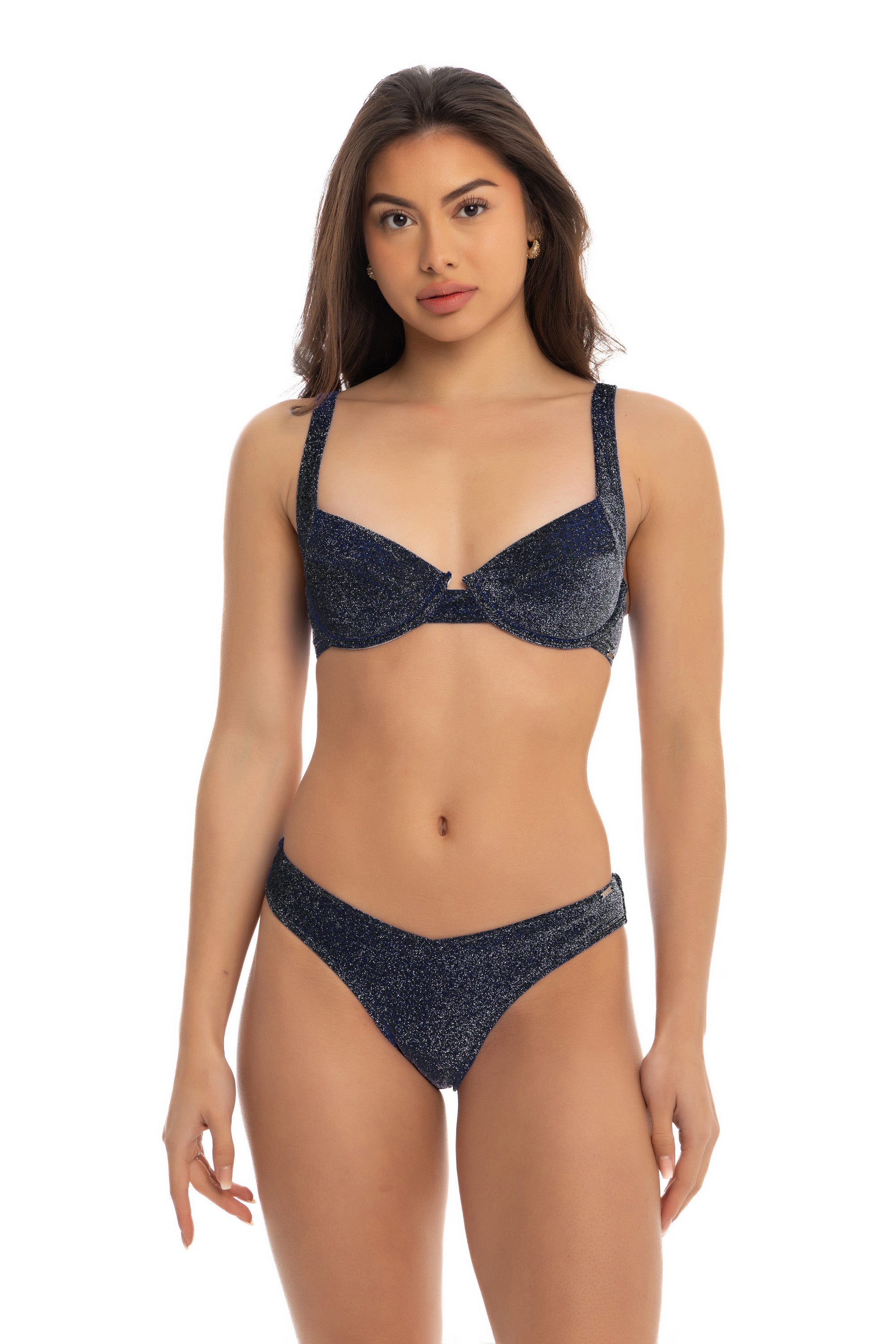 Black Sparkle Maui Bikini Bottom